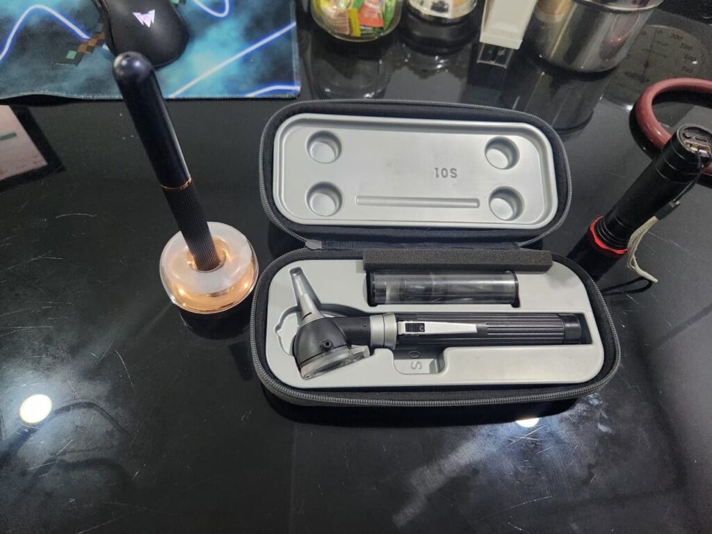 Diagnostic examination kit used during health screening at clinic near Bandar Putra Permai