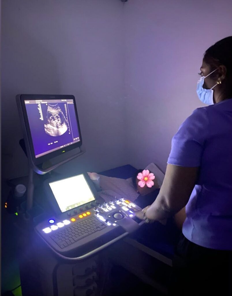 Ultrasound scan session at Klinik Seri Kinrara health screening clinic near Bandar Putra Permai